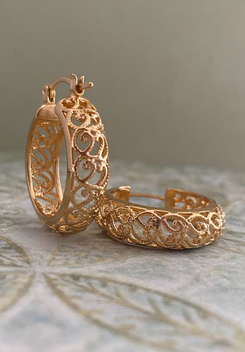 PENDIENTES AROS CALADOS TRADICIÓN