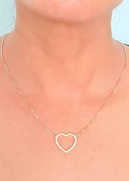 COLLAR CORAZON BRILLANTI