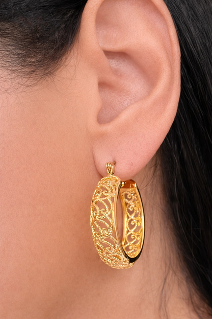 PENDIENTES AROS CALADOS TRADICIÓN